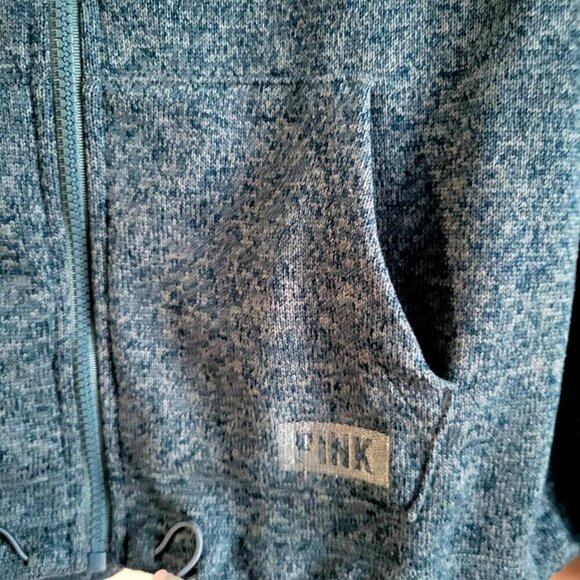 PINK VICTORIA’S SECRET Womens Full Zip Lightweight Hoodie Top Green S sz - Picture 6 of 7